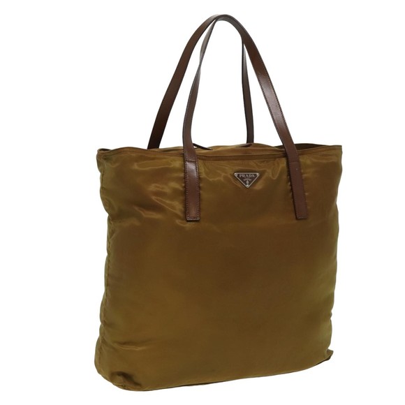 PRADA Shoulder Bag Nylon Khaki Auth 80937 - Picture 1 of 16